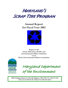 Scrap Tire Projects Planned for FY 2003