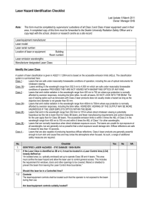 Laser Hazard Identification Checklist