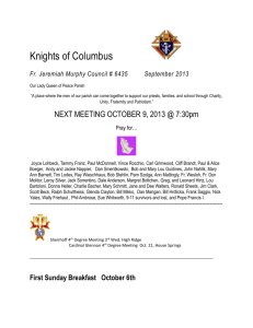 doc - Knights of Columbus – House Springs, MO