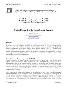 Virtual Learning Environments WISE`99