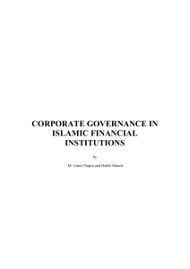 Key Players in Corporate Governance of Islamic Financial Institutions