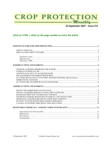 September 2007 - Crop Protection Monthly