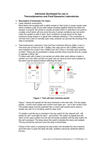 An interlock system developed for thermo fluids labs