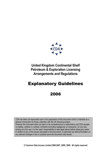 UKCS Petroleum & Exploration Licensing Arrangements and