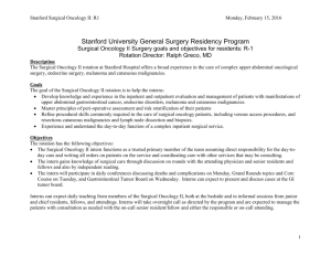 Surgical Oncology 2 PGY1 - Scalpel