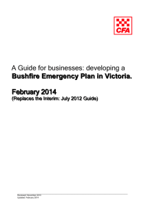 Bush Fire Evacuation Planning Guideline