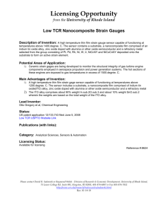 Low TCR Nanocomposite Strain Gages