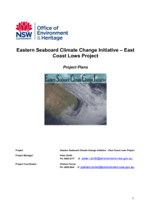 2.1 The Eastern Seaboard Climate Change Initiative