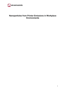 Nanoparticles from Printer Emissions in Workplace Environments