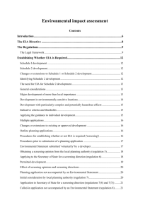 Environmental impact assessment