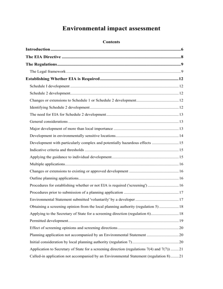 Environmental Impact Assessment