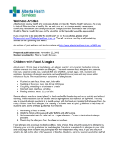 Children with Food Allergies