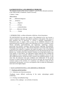 Gastrointestinal and abdominal problems