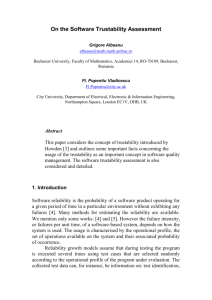 On the Software Trustability Assessment