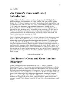 Joe Turner`s Come and Gone | Introduction