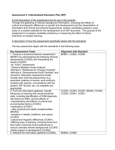 Assessment 5: Assessment that demonstrates candidate effect on