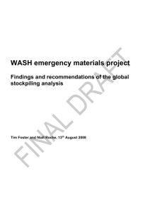 WASH Emergency Materials Project Final Report - missions