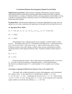 A Neoclassical Optimal Growth Model