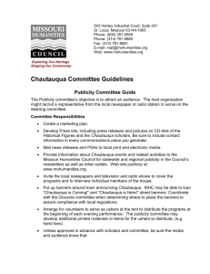 Chautauqua Committee Guidelines