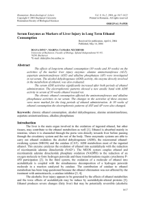 Ethanol Exposure Effects on the Activities of Serum Enzymes in Rats