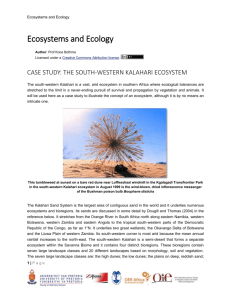 case study: the south-western kalahari ecosystem