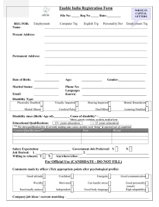 Enable India Registration Form
