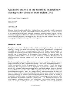 Qualitative analysis on the process of genetically cloning extinct