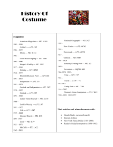 History Of Costume Magazines American Magazine --