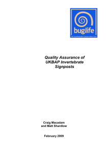 Quality Assurance of UKBAP Invertebrate Signposts