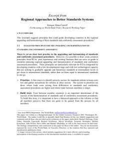 Excerpt from Regional Approaches to Better Standards Systems