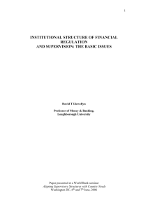 institutional structure of financial regulation