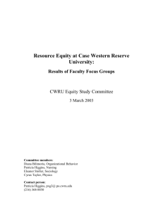 Resource Equity at CWRU: - Case Western Reserve University