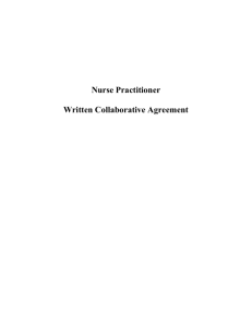 Nurse Practitioner Collaborative Agreement