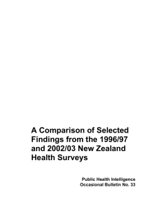 A Comparison of Selected Findings from the 1996/97 and 2002/03