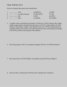 Review of Chemistry 11 Practice Test 2