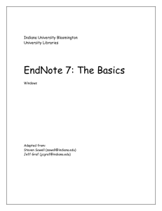 EndNote 7 - Indiana University