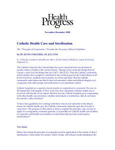 Module 16 Catholic Health and Sterilization