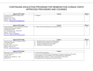 continuing education program for remediation consultants