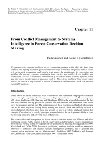 From Conflict Management to Systems Intelligence in Forest