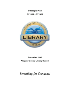 Strategic Plan - Allegany County Library System