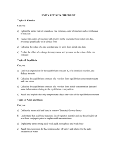 UNIT 4 REVISION CHECKLIST - A