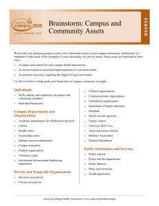 Brainstorm Community Assets - American College Health Association