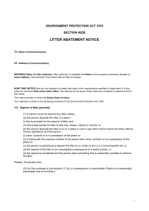 LITTER ENFORCEMENT MANUAL