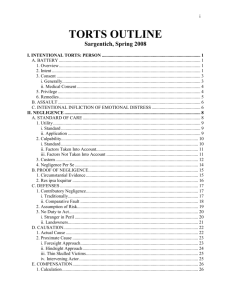 Torts_Sargentich_S2008 – Outline