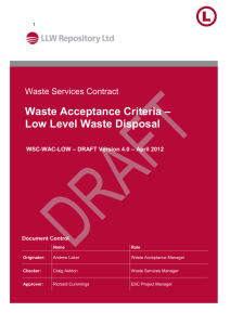 Document Control - Low Level Waste Repository Ltd