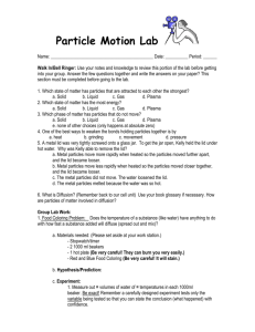 Particle Motion Lab