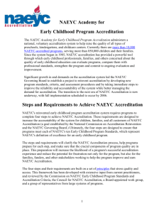 NAEYC Academy for Early Childhood Program Accreditation