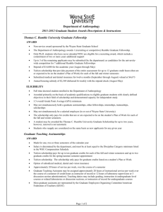 Criteria for Teaching Assistants