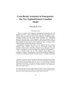 Cross-Border Assistance in Emergencies