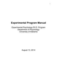 Experimental Program Manual